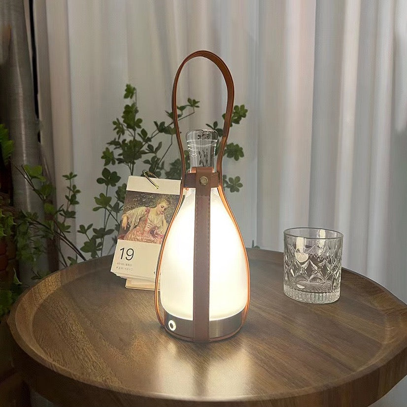 Milk bottle-shaped touch-controlled dimmable table lamp
