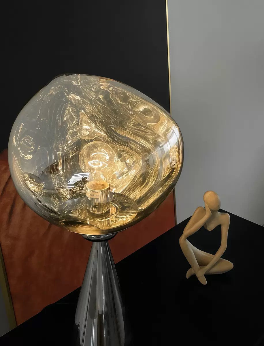 Portable rechargeable lava bedside lamp for bedroom