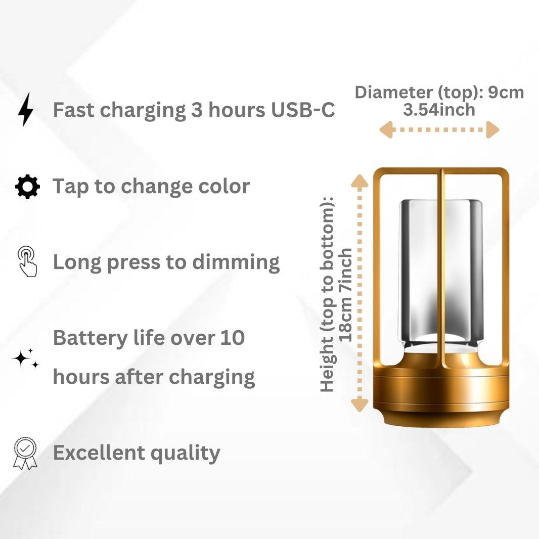 Japan Crystal Lantern Table Lamp – Scandinavian Touch Sensor LED