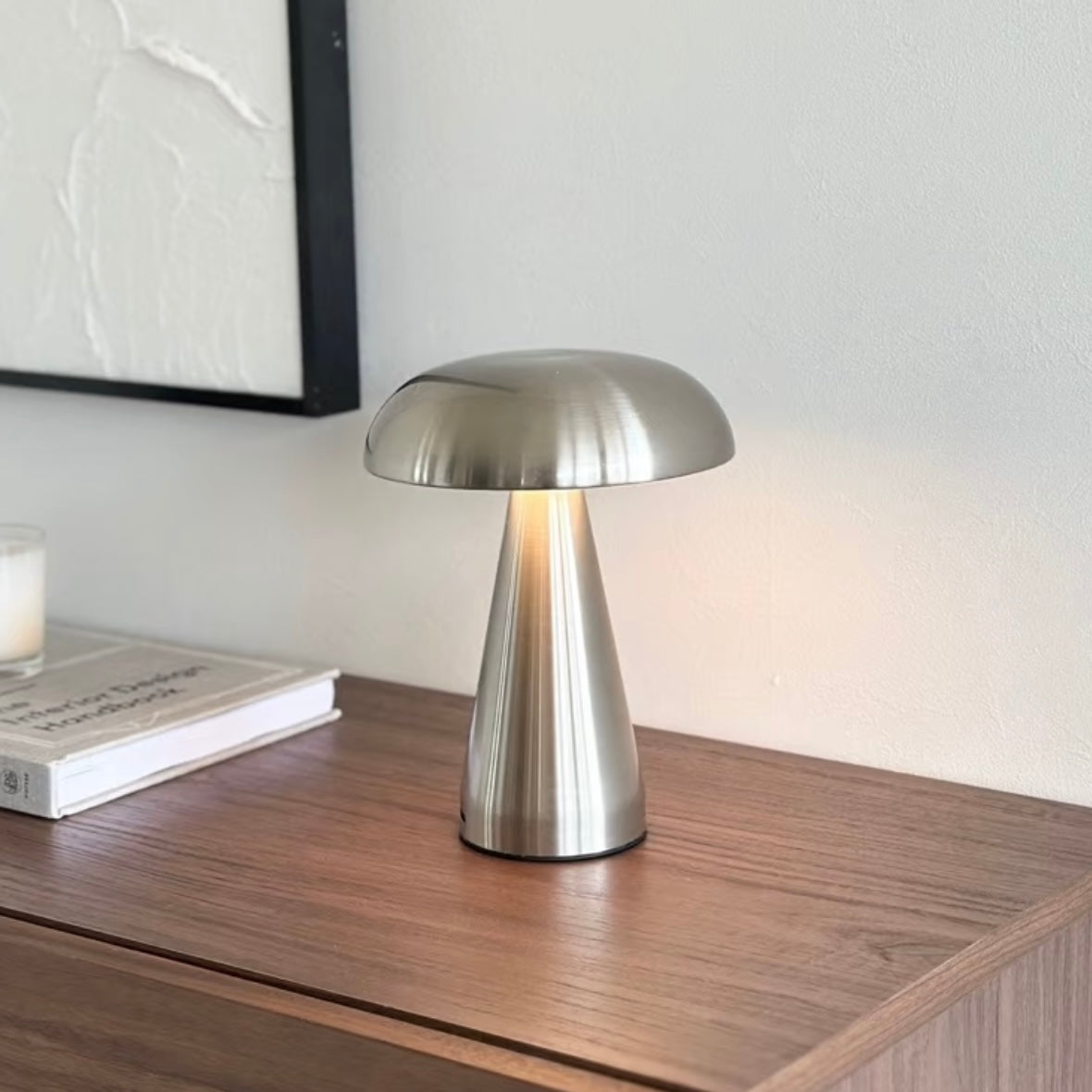 Metal Mushroom Table Lamp | Touch Control, Eye-Caring, Dimmable