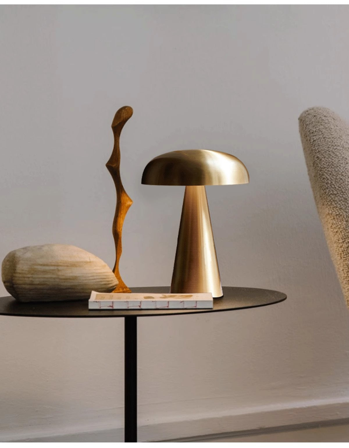 Metal Mushroom Table Lamp | Touch Control, Eye-Caring, Dimmable