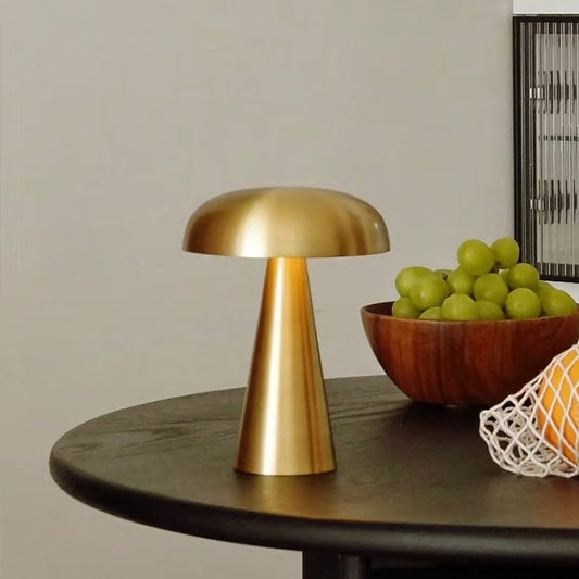 Metal Mushroom Table Lamp | Touch Control, Eye-Caring, Dimmable