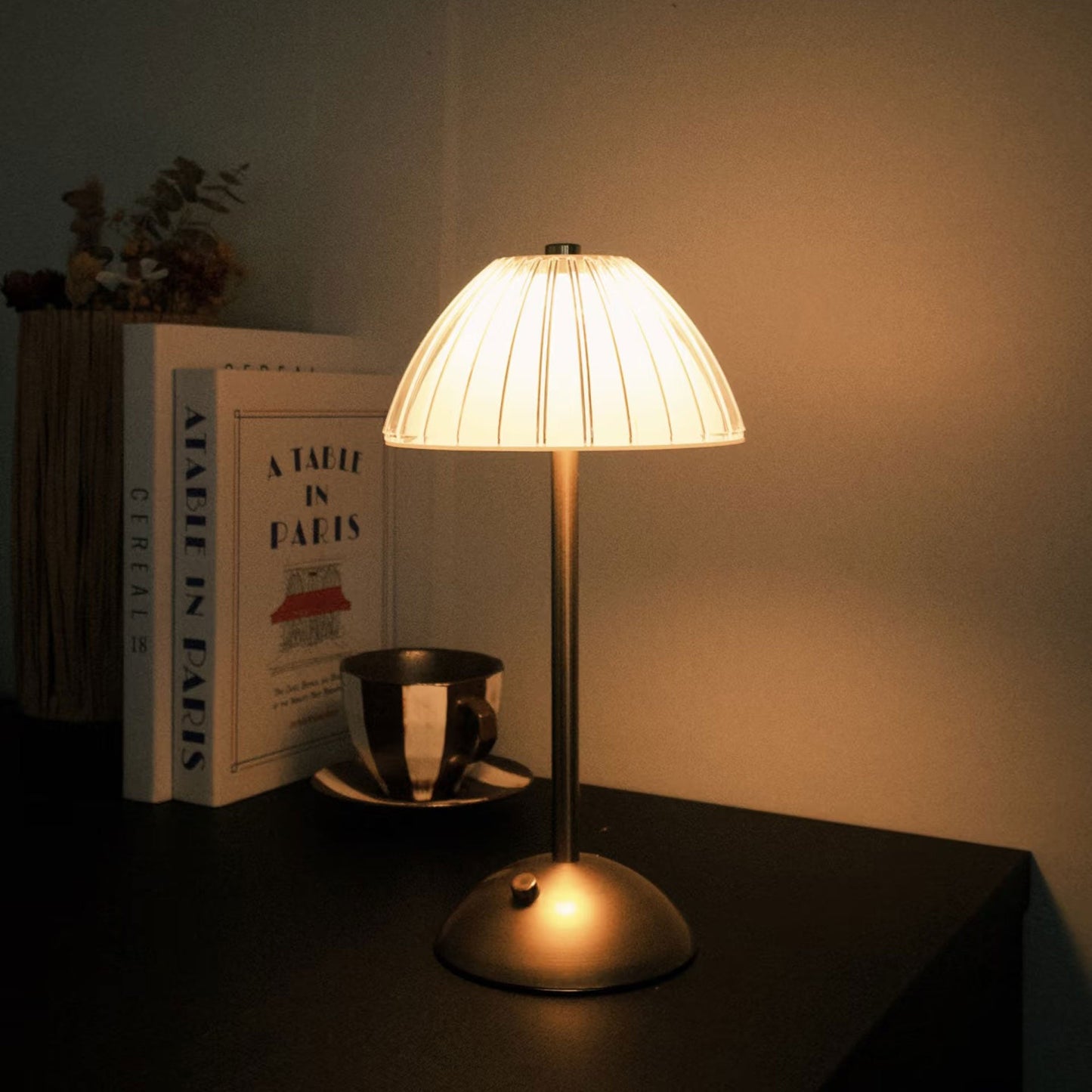 Pumpkin rechargeable table lamp