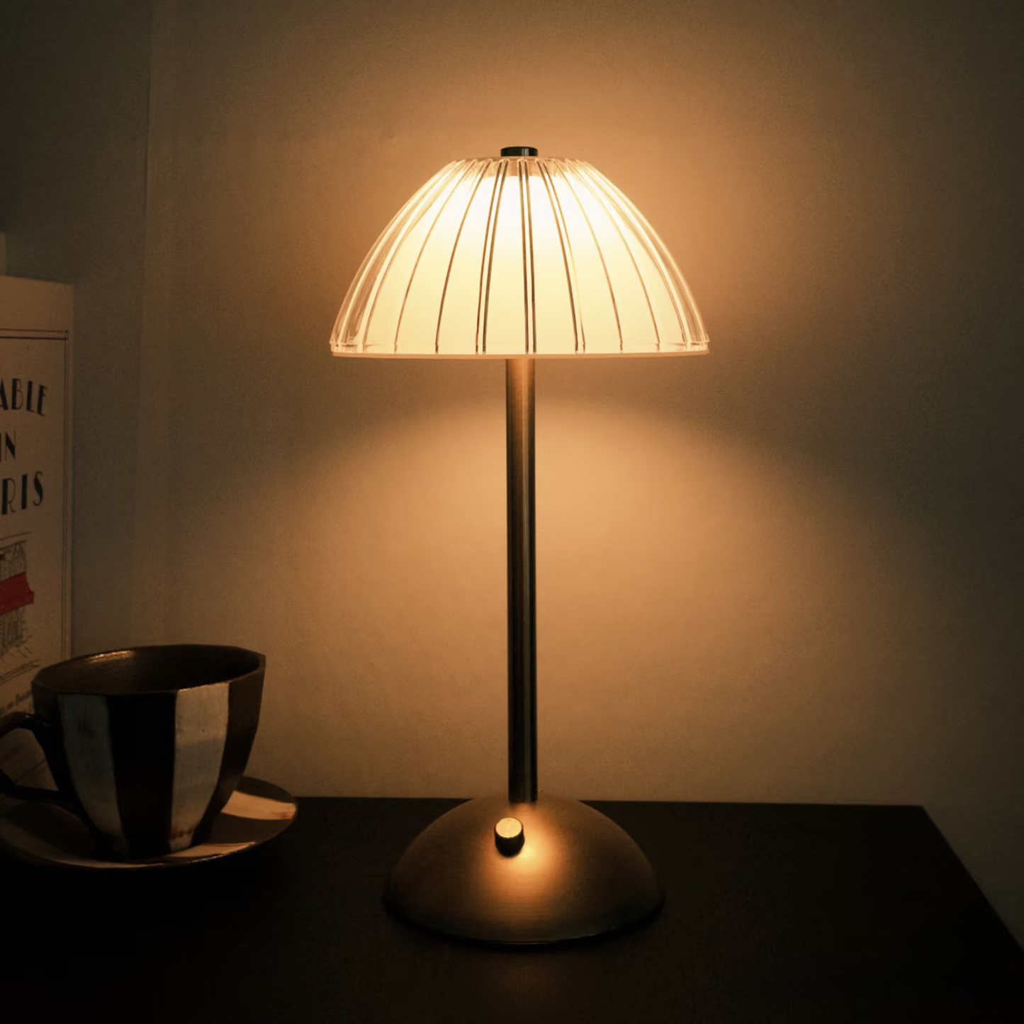 Pumpkin rechargeable table lamp