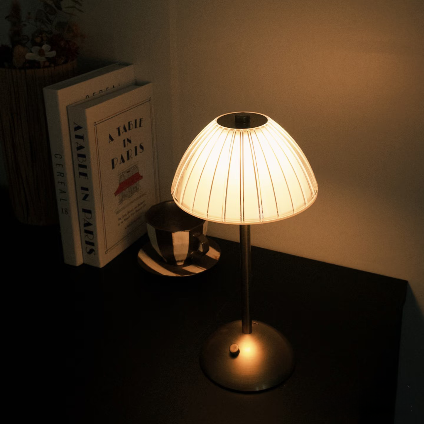 Pumpkin rechargeable table lamp
