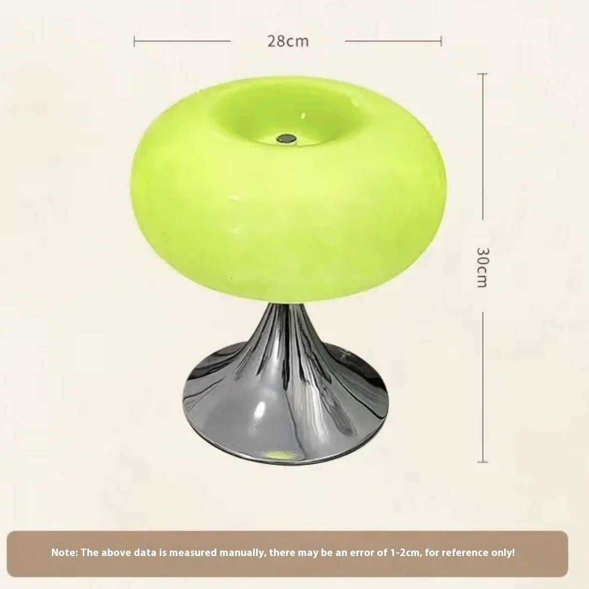 Apple-shaped bauhaus vintage rechargeable glass table lamp