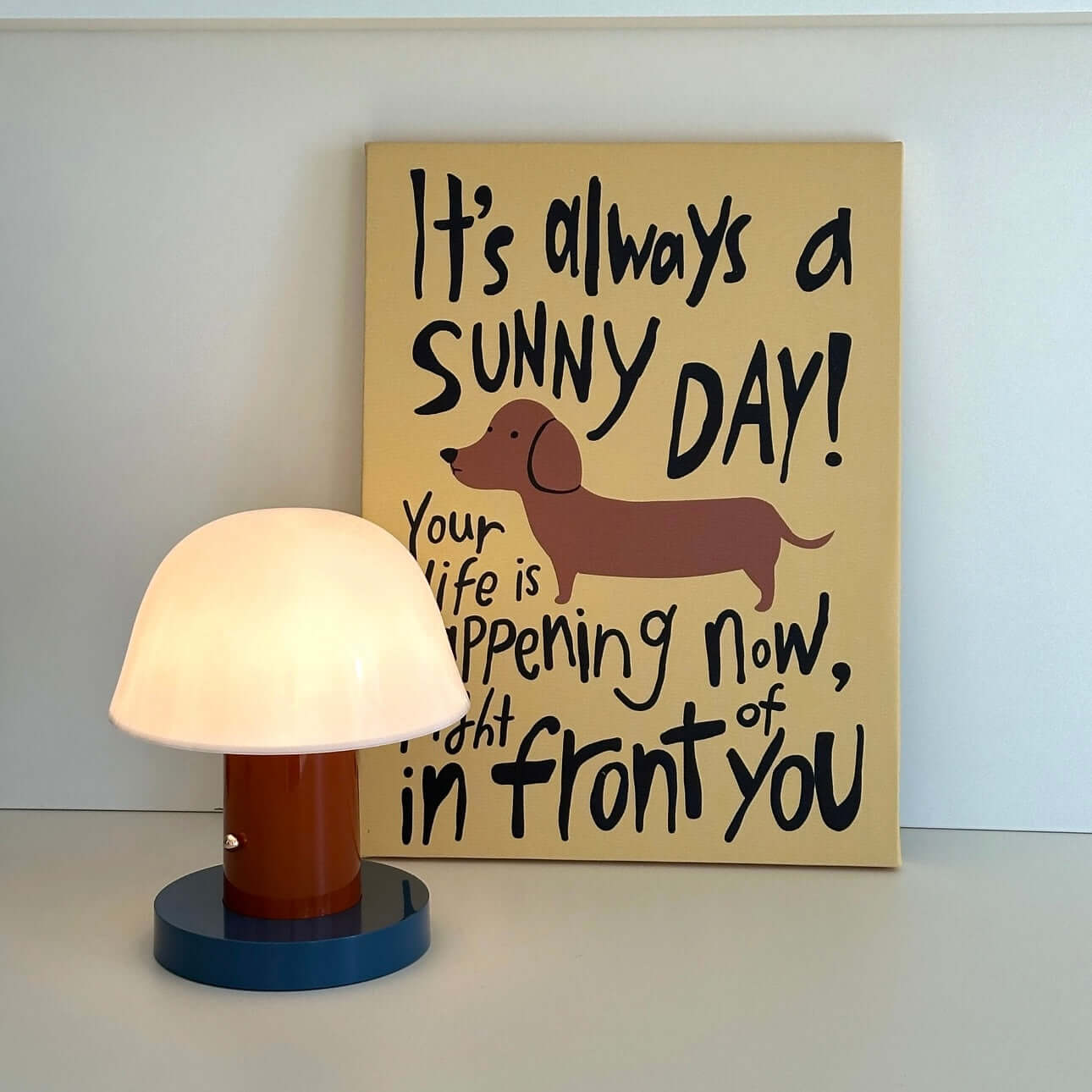 Wire-Free Mushroom Lamp – Touch Control, 3 Color Modes, Rechargeable