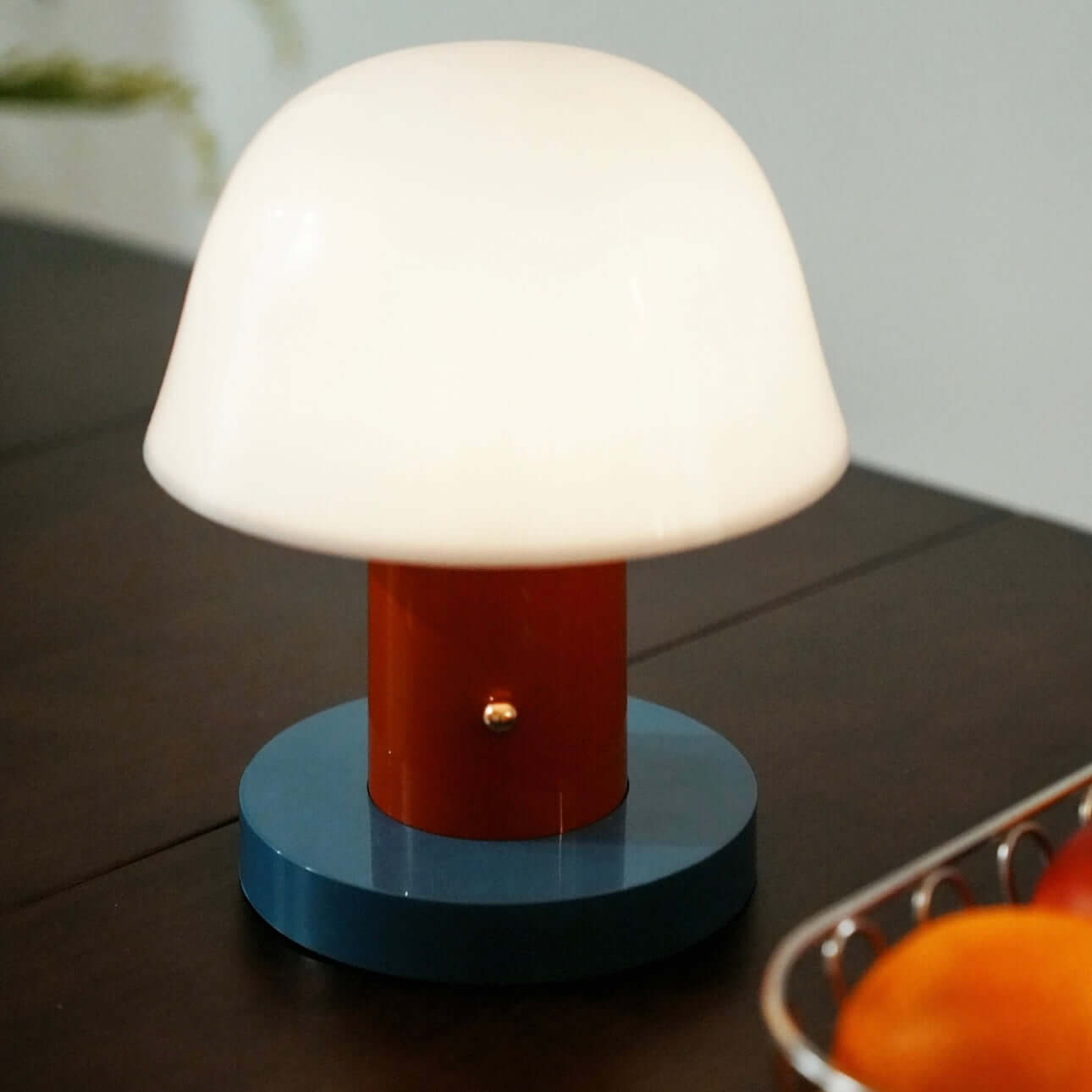 Wire-Free Mushroom Lamp – Touch Control, 3 Color Modes, Rechargeable