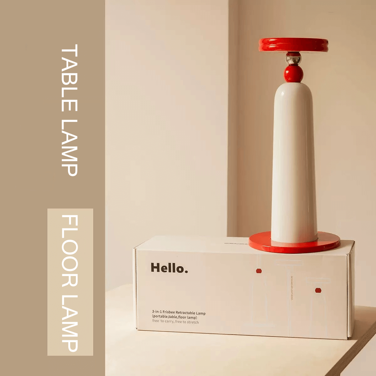 2-in-1 Stretchable Art Lamp – Floor & Table Lamp with 3 Light Modes