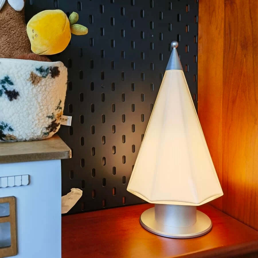 Handcrafted Cedar Lamp – Touch LED, Rechargeable, Fairy-Tale Glow