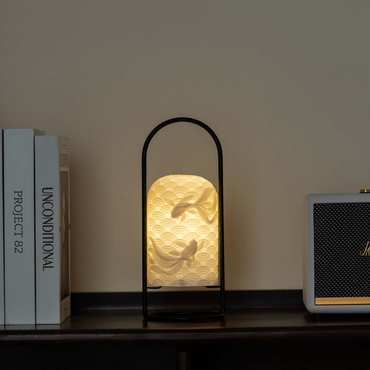 Ceramic Goldfish Lamp – Rechargeable Touch LED Table Lamp