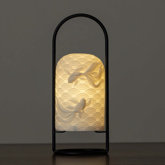 Ceramic Goldfish Lamp – Rechargeable Touch LED Table Lamp