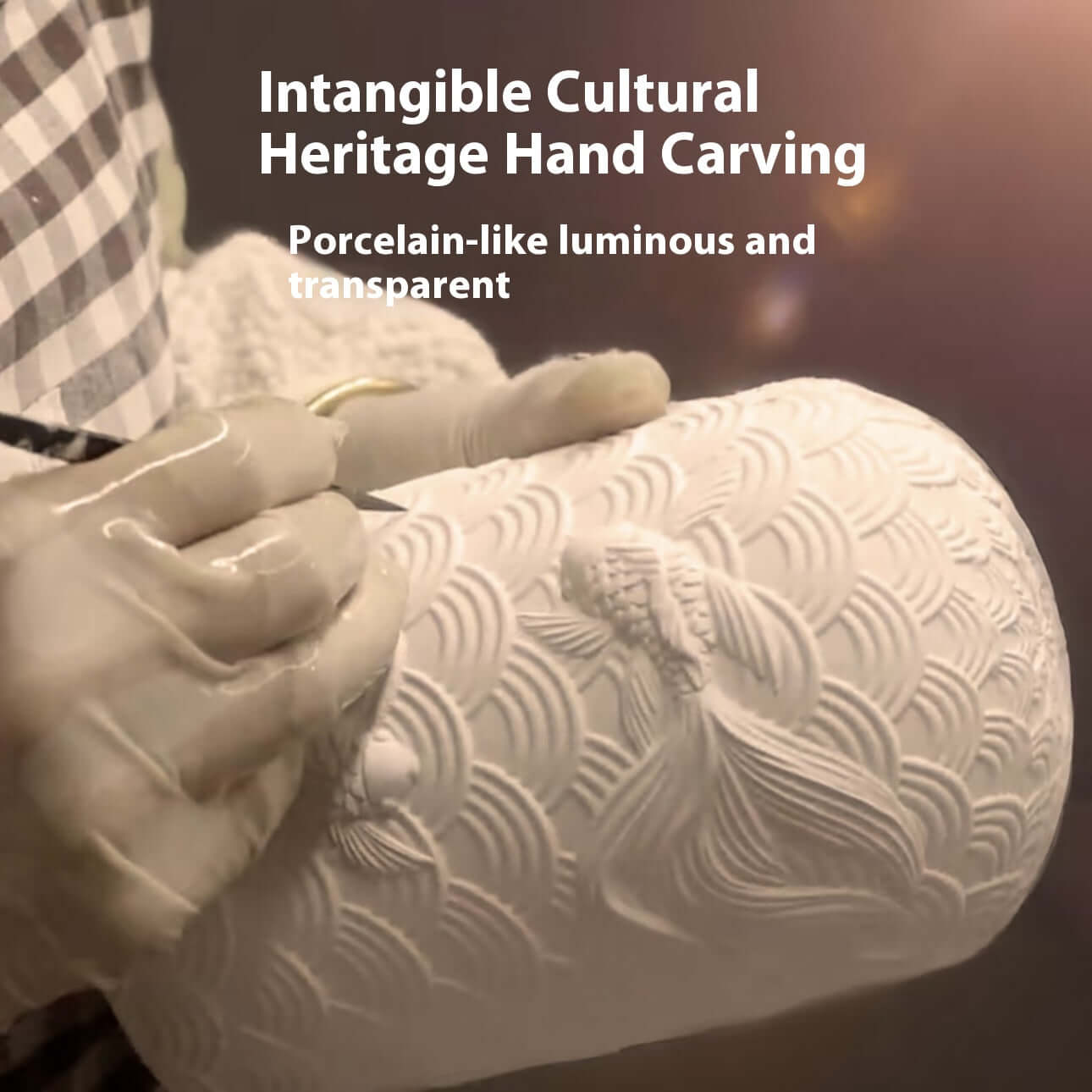 Ceramic Goldfish Lamp – Rechargeable Touch LED Table Lamp