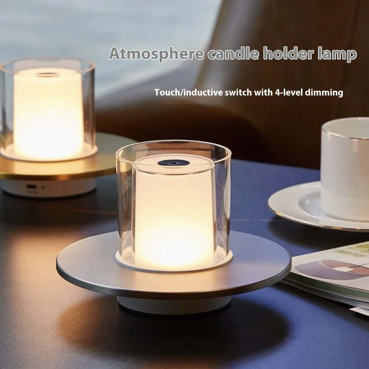 Rechargeable Candle Lamp – Touch & Gesture LED, Soft Eye-Friendly Glow