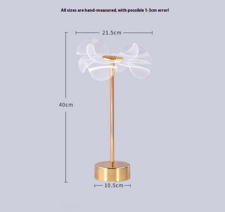 Nordic Clover Table Lamp – Rechargeable LED with Touch Dimming