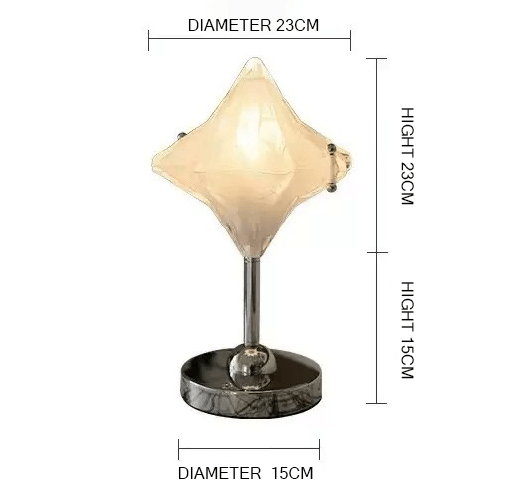 French Postmodern Star Table Lamp – LED Touch Control Rechargeable Glass Bedside Night Light for Home Decor & Gifts