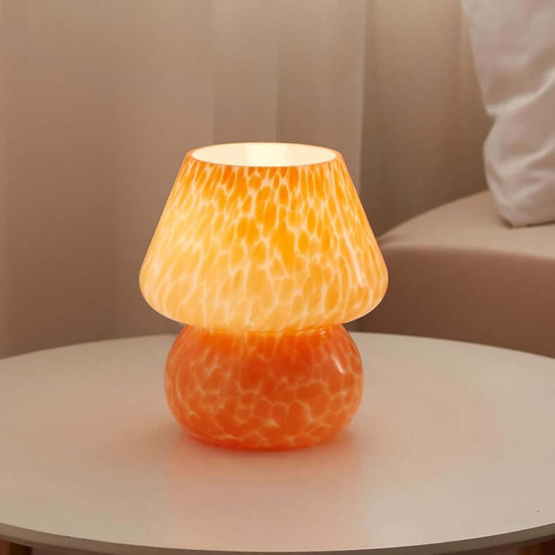 Mushroom Atmosphere Lamp – Vintage Cream Glass Bedside Night Light