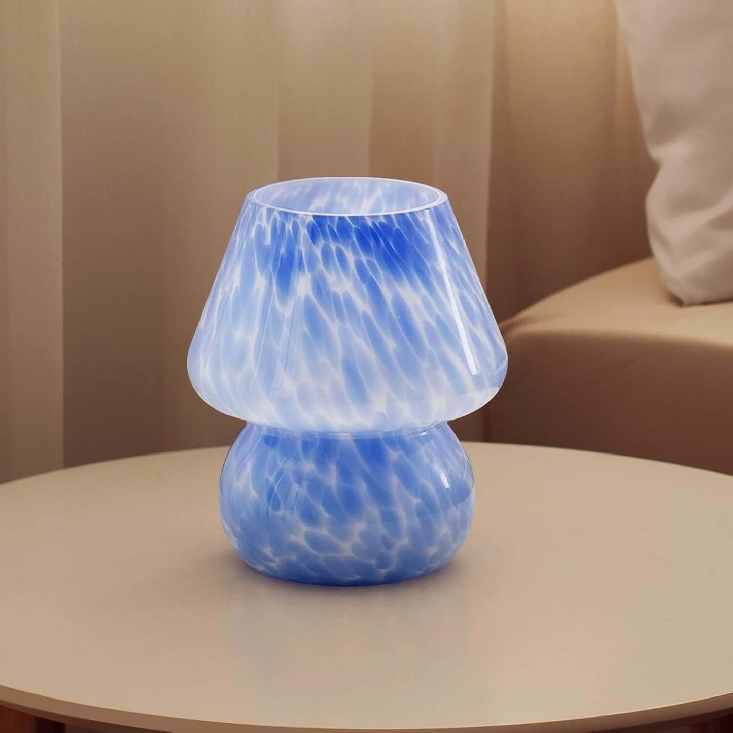 Mushroom Atmosphere Lamp – Vintage Cream Glass Bedside Night Light