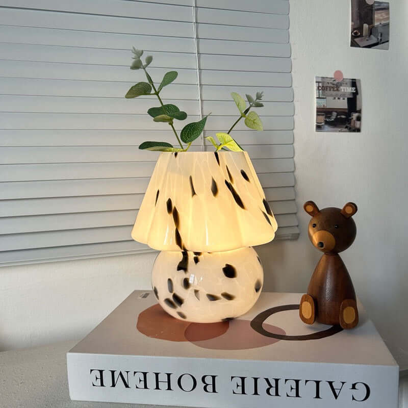 Vintage Striped Mushroom Lamp – USB Table Light