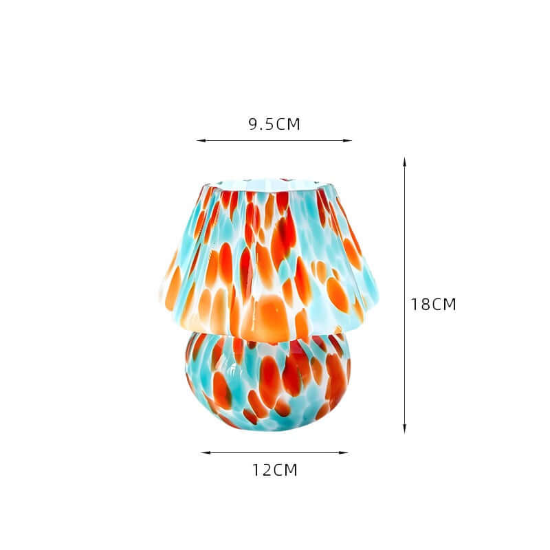 Vintage Striped Mushroom Lamp – USB Table Light