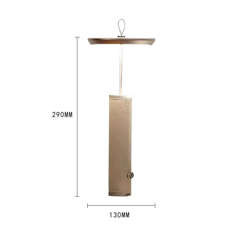 Rechargeable Portable Table Lamp – Modern Aluminum &amp; Leather Design