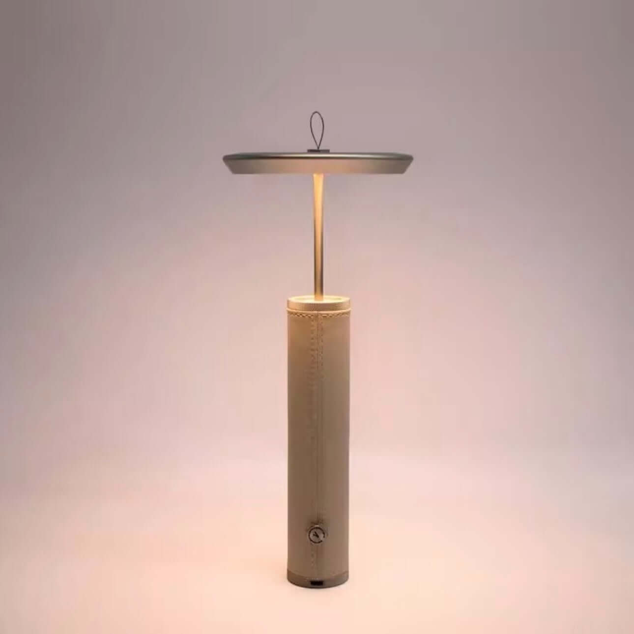 Rechargeable Portable Table Lamp – Modern Aluminum &amp; Leather Design