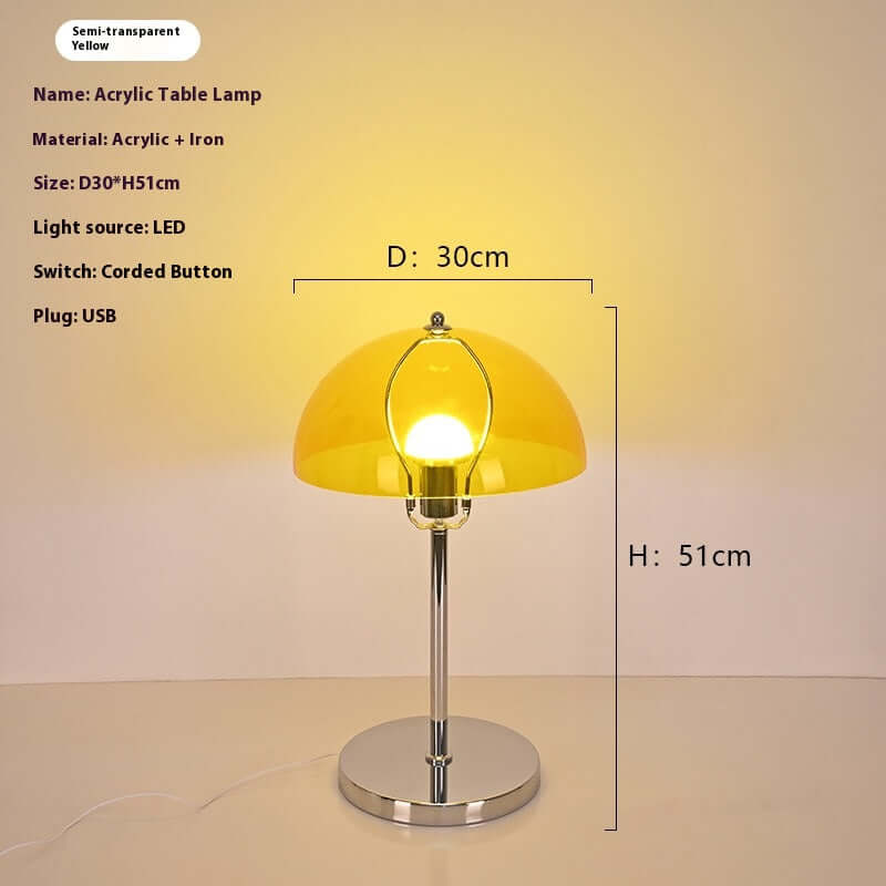 Bauhaus Acrylic Table Lamp | Adjustable Brightness & Soft Light