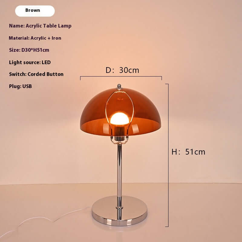 Bauhaus Acrylic Table Lamp | Adjustable Brightness & Soft Light