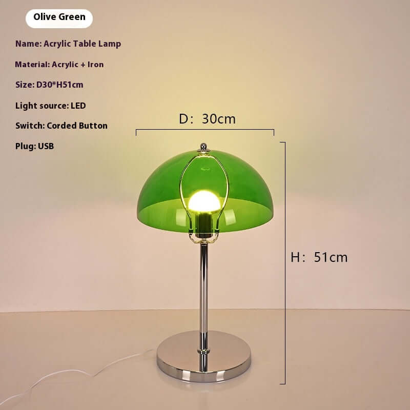 Bauhaus Acrylic Table Lamp | Adjustable Brightness & Soft Light