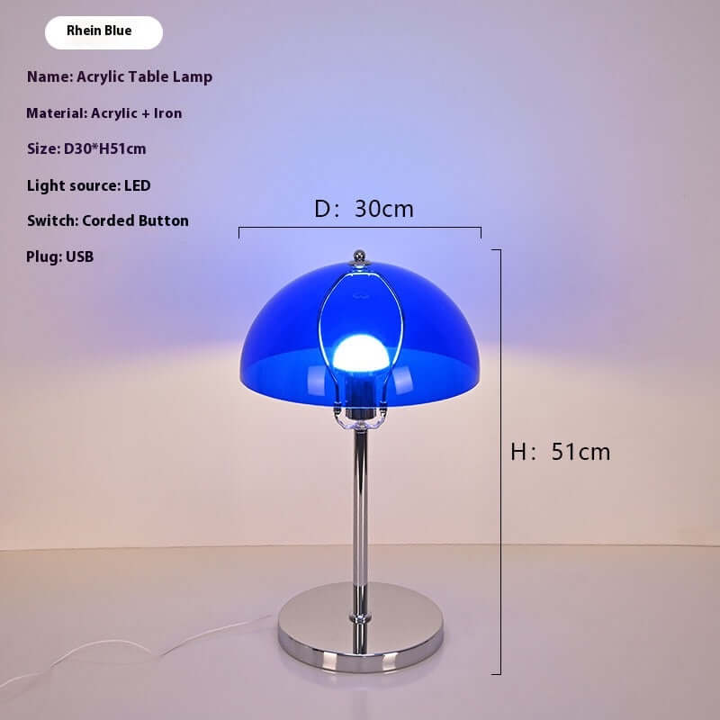 Bauhaus Acrylic Table Lamp | Adjustable Brightness & Soft Light