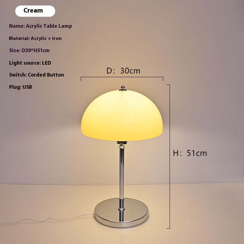 Bauhaus Acrylic Table Lamp | Adjustable Brightness & Soft Light