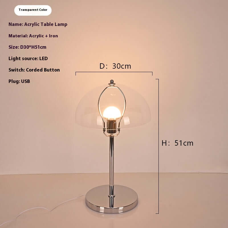 Bauhaus Acrylic Table Lamp | Adjustable Brightness & Soft Light