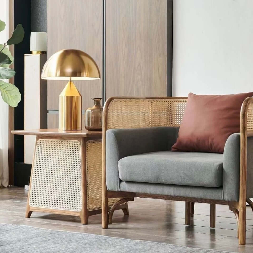 Nordic Mushroom Table Lamp – Designer Metal Bedside Lamp