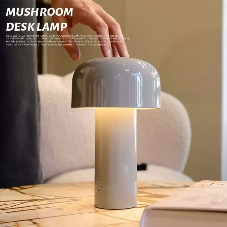 Scandinavian LED Mushroom Lamp – Eye-Caring Soft Light & Touch Control