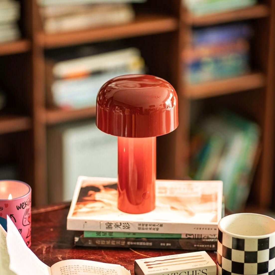 Scandinavian LED Mushroom Lamp – Eye-Caring Soft Light & Touch Control