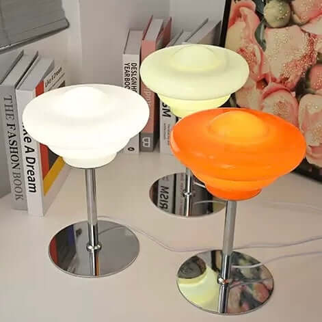 Bauhaus Conch Table Lamp – Glass LED Desk & Bedside Lamp