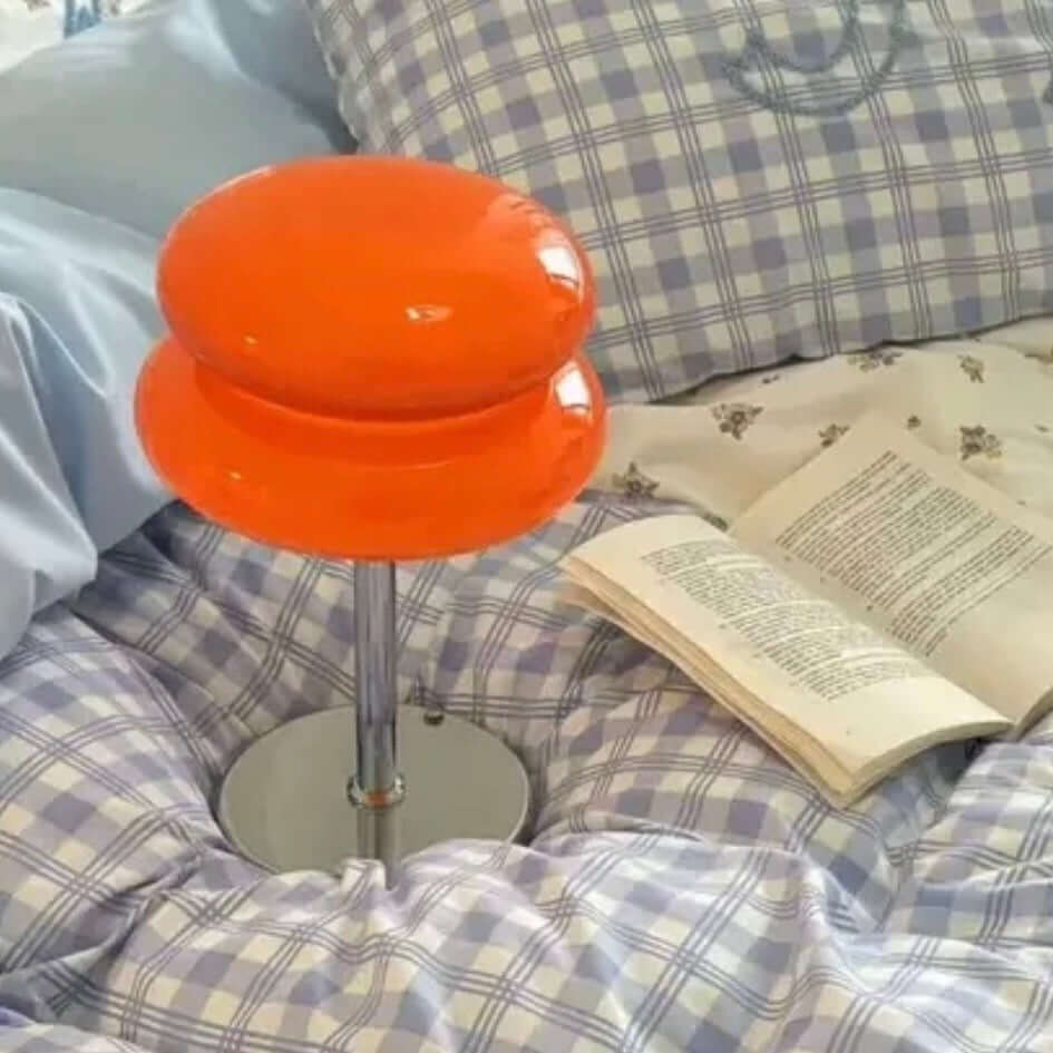 Modern Bauhaus Mushroom Table Lamp – Hand-Blown Glass LED Bedside Lamp