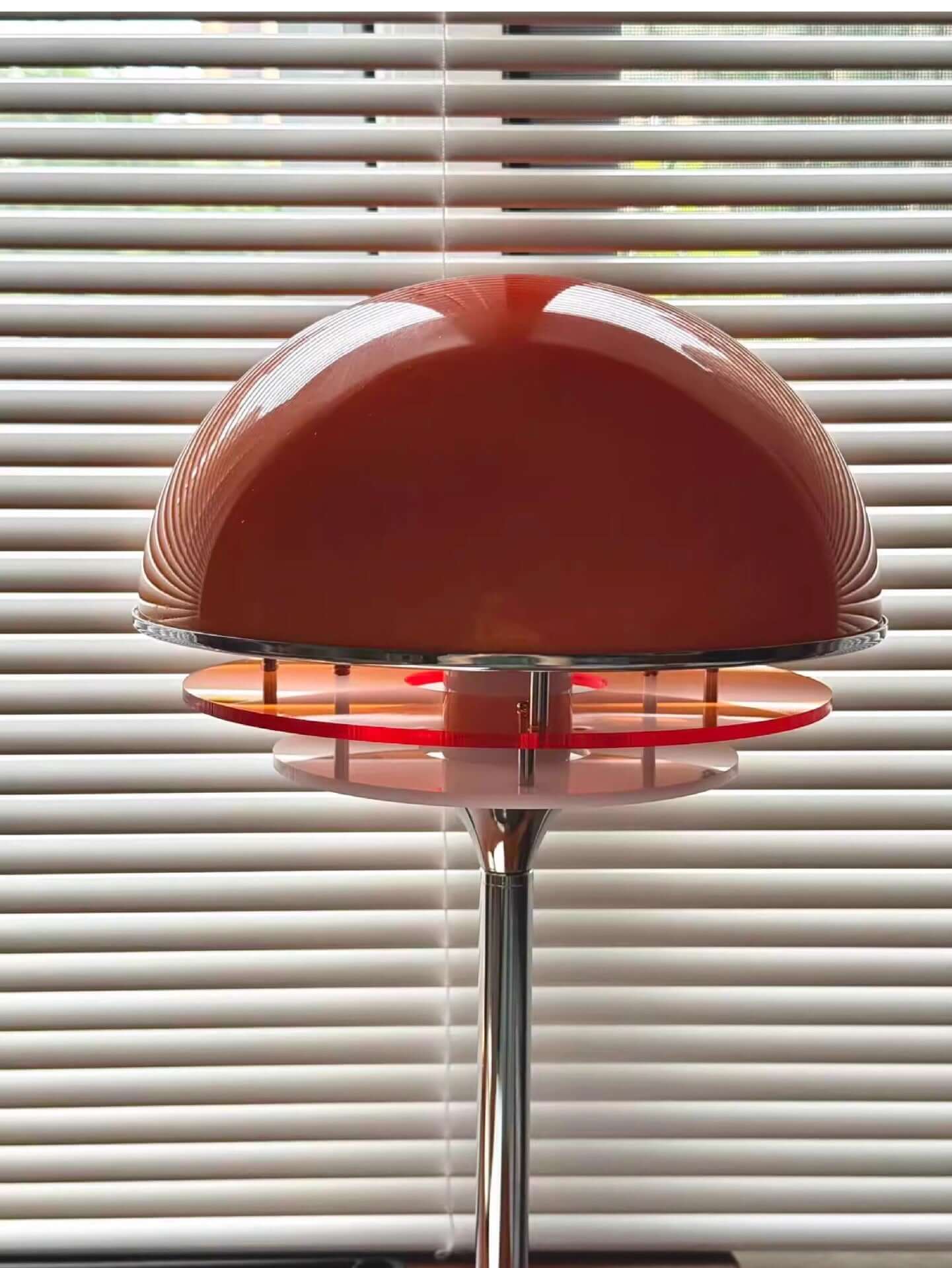 Vintage Sunset Orange Table Lamp – Retro Bauhaus Bedside Light