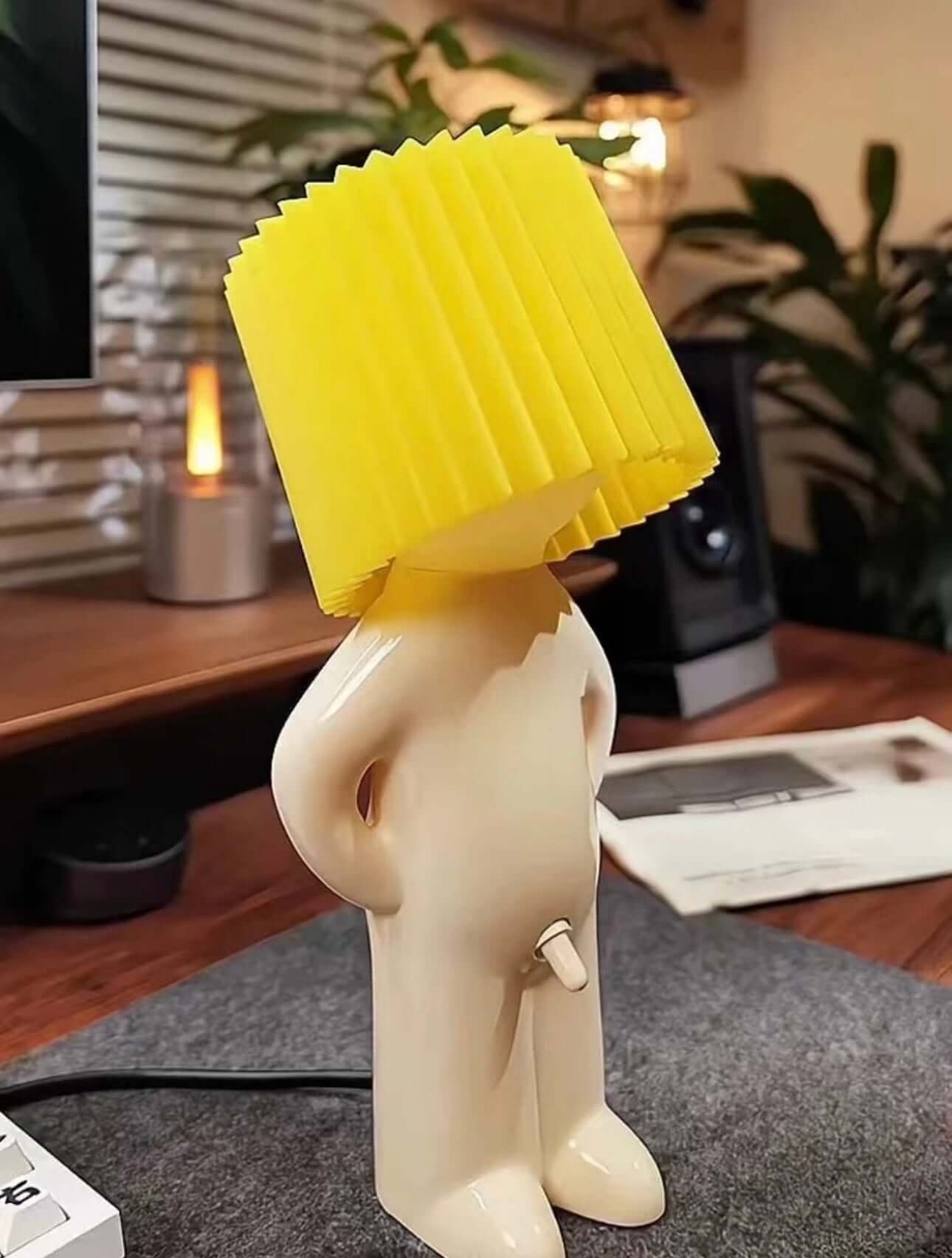 Creative Shy Boy Table Lamp – USB Rechargeable Fun Desk & Bedside Lamp