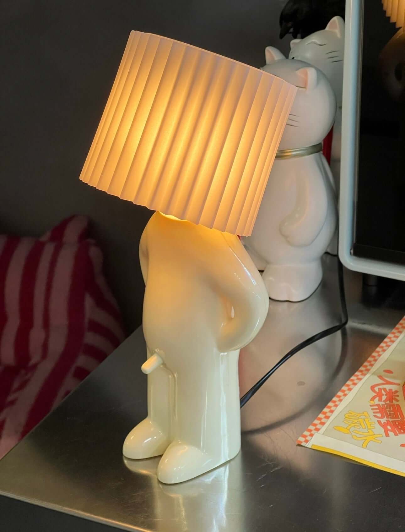 Creative Shy Boy Table Lamp – USB Rechargeable Fun Desk & Bedside Lamp