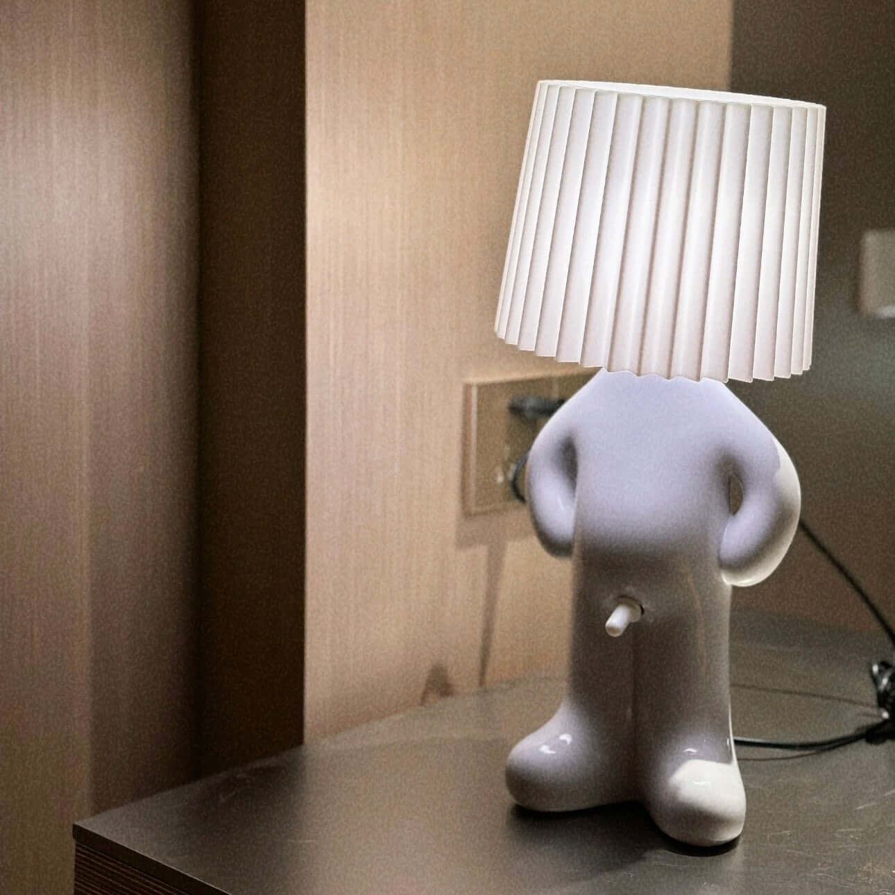 Creative Shy Boy Table Lamp – USB Rechargeable Fun Desk & Bedside Lamp