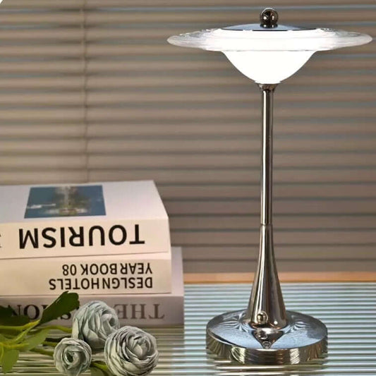 Modern UFO Touch Table Lamp – Rechargeable LED Desk & Bedside Light