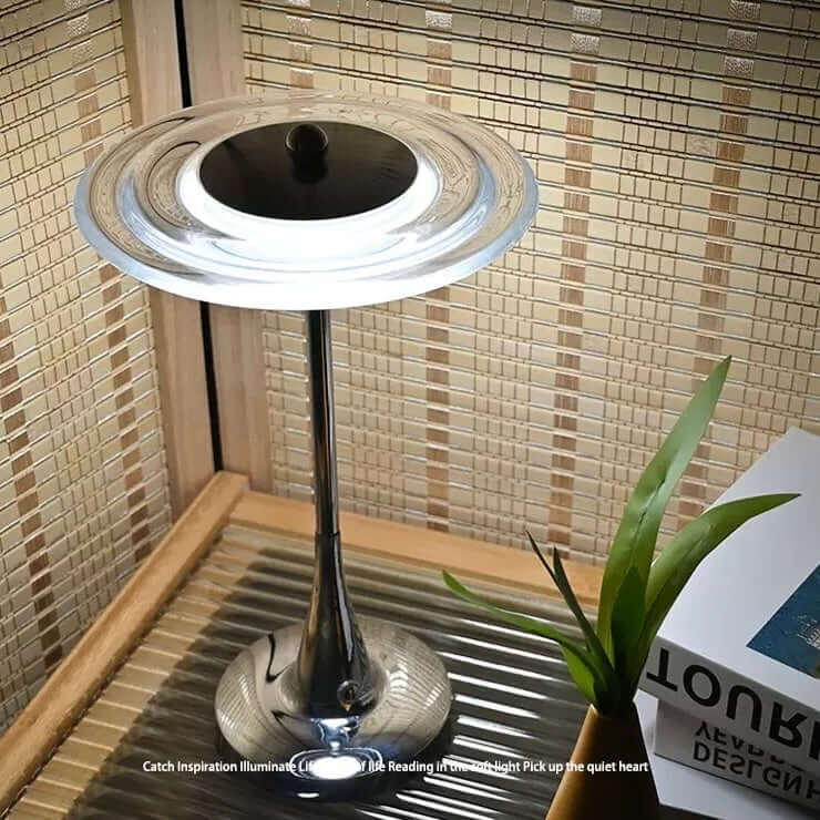 Modern UFO Touch Table Lamp – Rechargeable LED Desk & Bedside Light