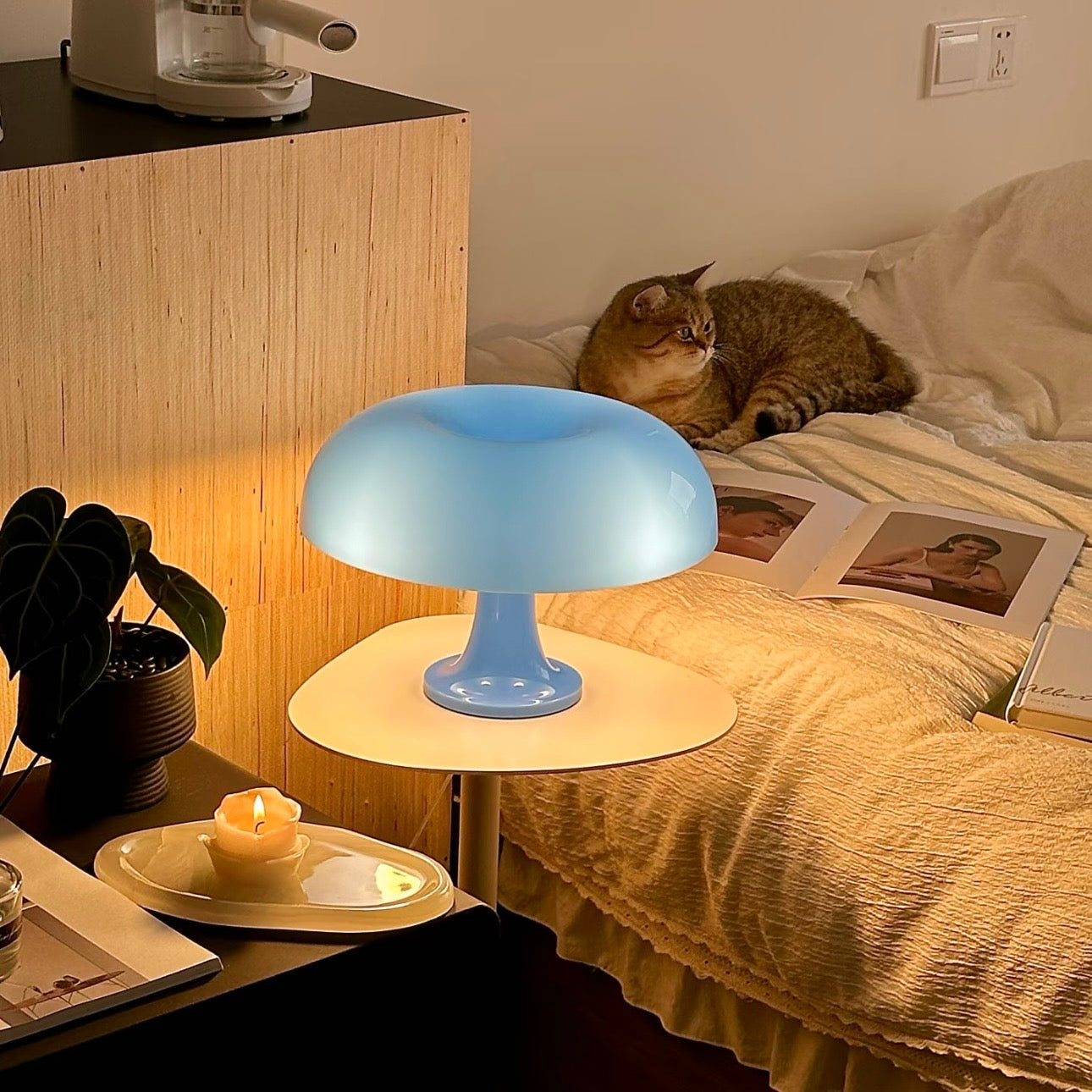 Touch LED Lamp – Italian Mushroom Design with Adjustable Glow