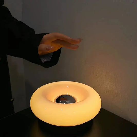 Donut Table Lamp – 3-Color Dimmable  USB LED for Bedroom and Desk, Aesthetic Home Decor & Gifts