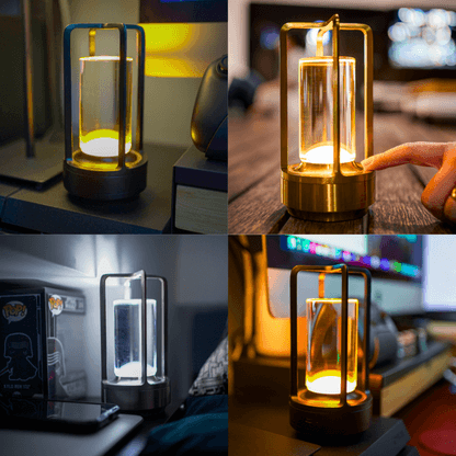 Japan Crystal Lantern Table Lamp – Scandinavian Touch Sensor LED