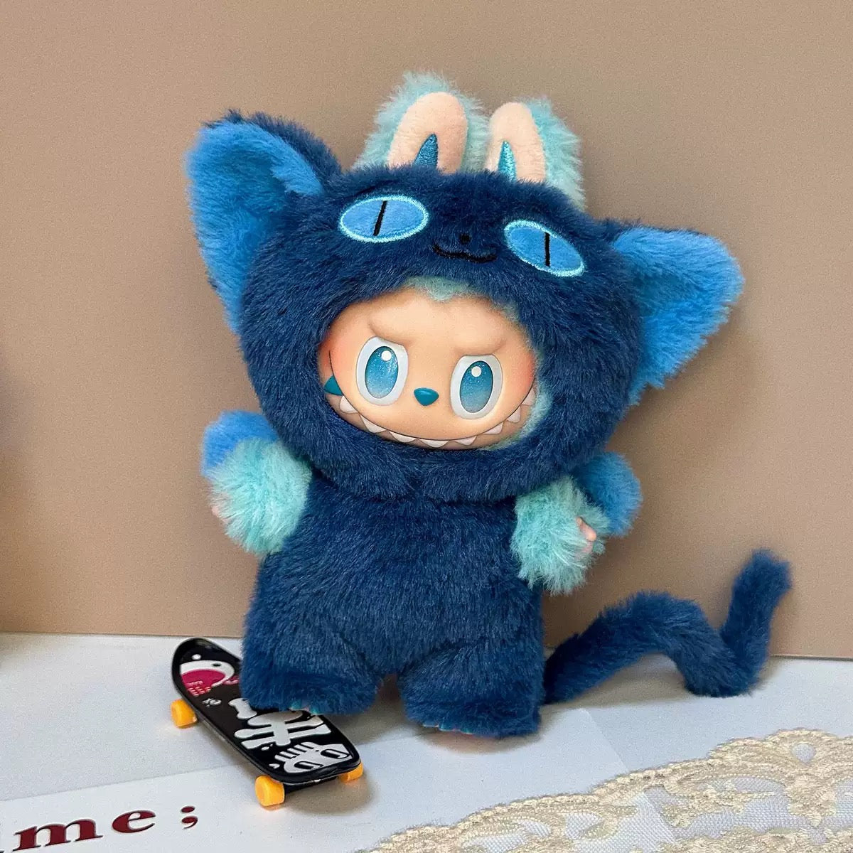 Blue Fly Cat  Outfit/clothes  for labubu 17cm Doll（No Doll Included）