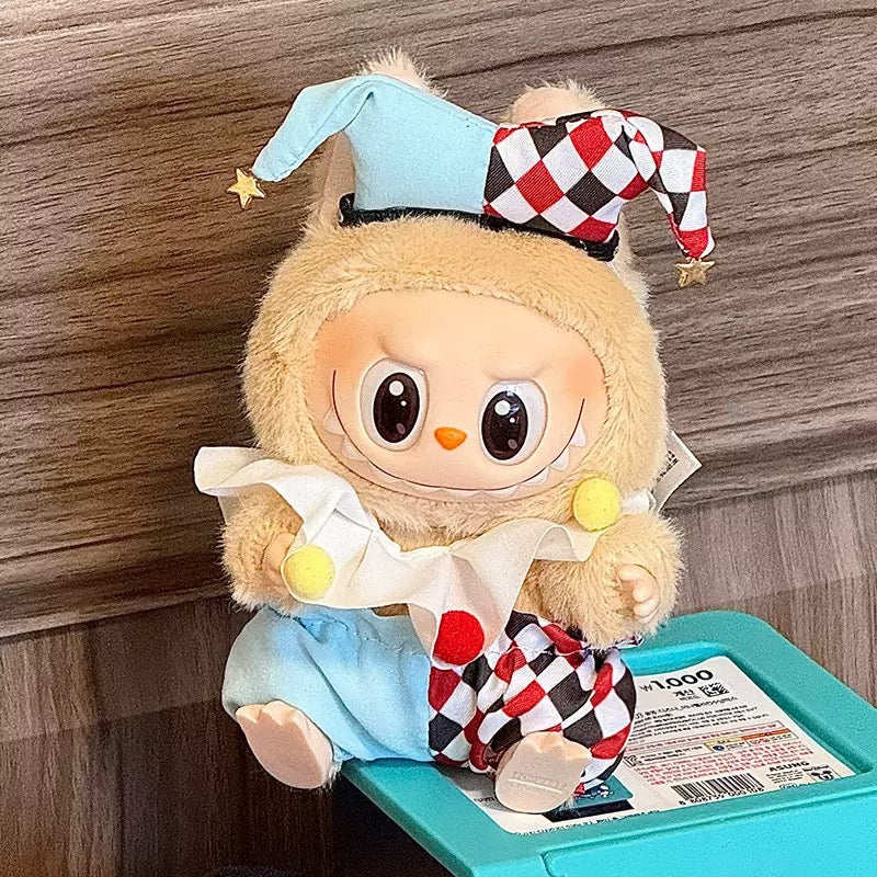 Circus Clown  Outfit/clothes  for labubu 17cm Doll（No Doll Included）