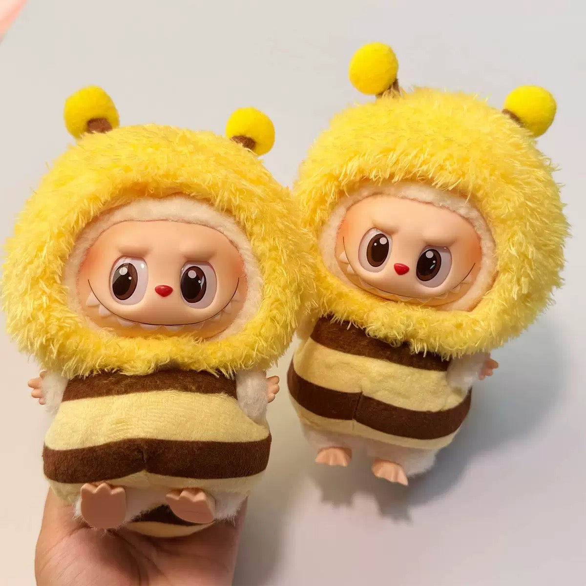 Yellow Fat Bee Outfit/clothes  for labubu 17cm Doll（No Doll Included）