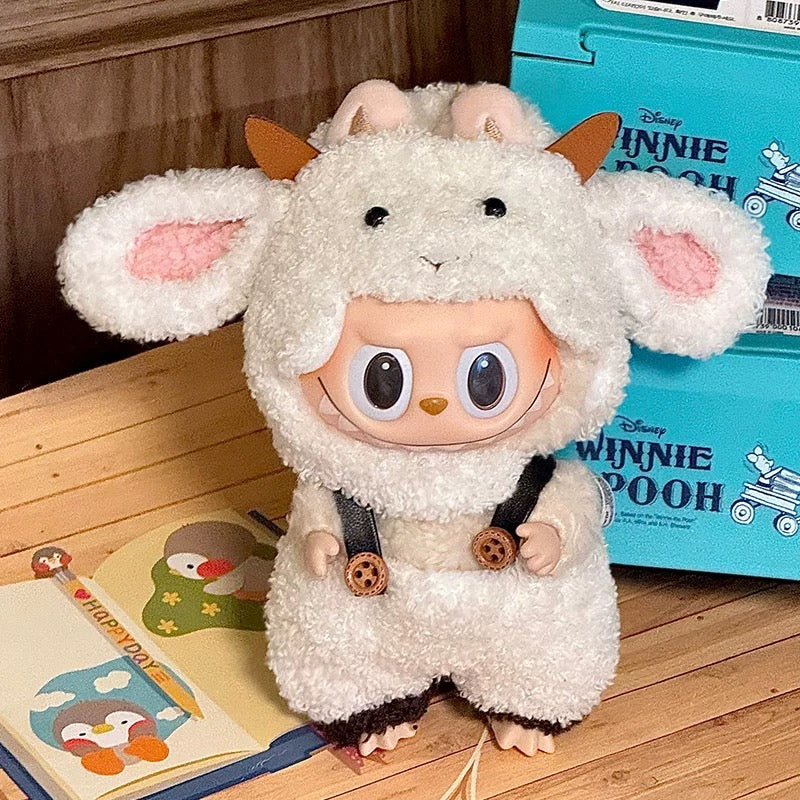 White sheep  Outfit/clothes  for labubu 17cm Doll（No Doll Included）